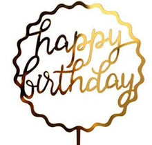 Load image into Gallery viewer, Gold Acrylic Cake Topper
