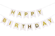 Load image into Gallery viewer, Happy Birthday Banner with Gold Stamping
