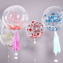 Load image into Gallery viewer, Happy Birthday Transparent Balloon Sticker
