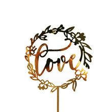 Load image into Gallery viewer, Gold Acrylic Cake Topper
