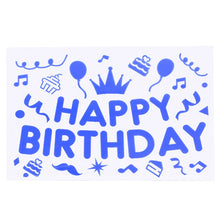 Load image into Gallery viewer, Happy Birthday Transparent Balloon Sticker

