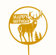 Load image into Gallery viewer, Gold Acrylic Cake Topper
