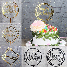 Load image into Gallery viewer, Gold Acrylic Cake Topper
