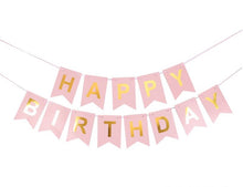 Load image into Gallery viewer, Happy Birthday Banner with Gold Stamping
