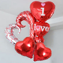 Load image into Gallery viewer, Die Cut Heart Foil Balloon Set
